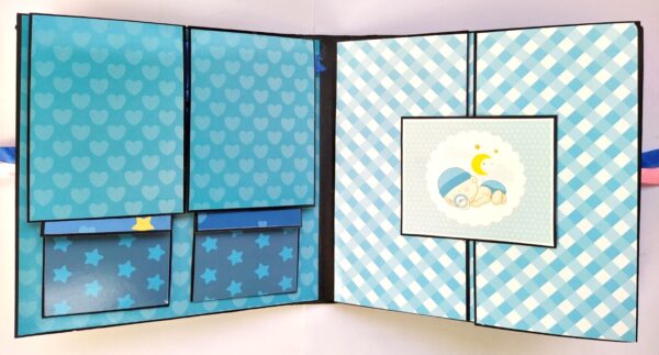 Handmade Baby Boy Scrapbook Album image