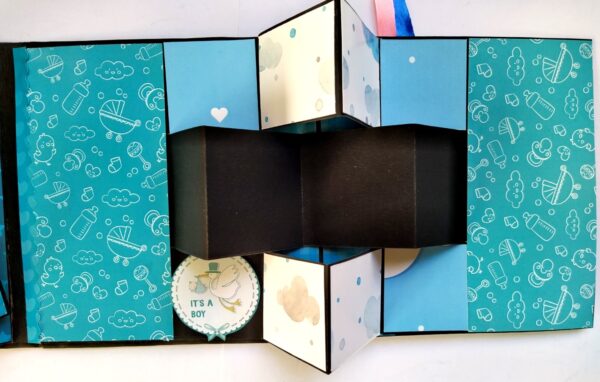 Handmade Baby Boy Scrapbook Album image