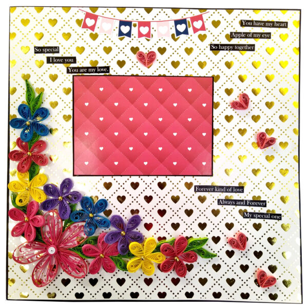 Handmade Love Valentines Mini Scrapbook Card image