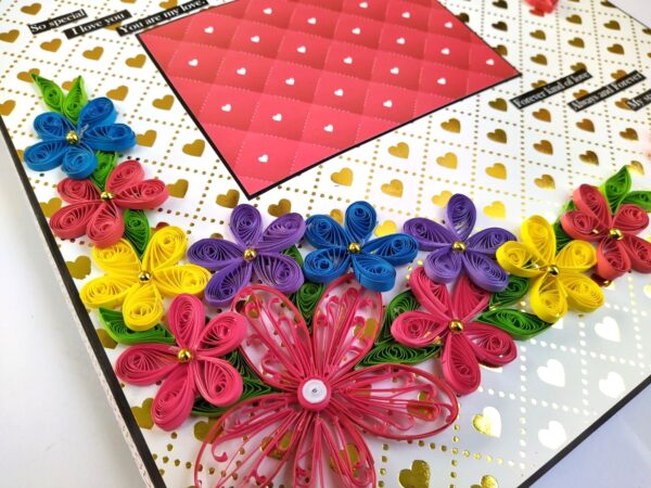 Handmade Love Valentines Mini Scrapbook Card image