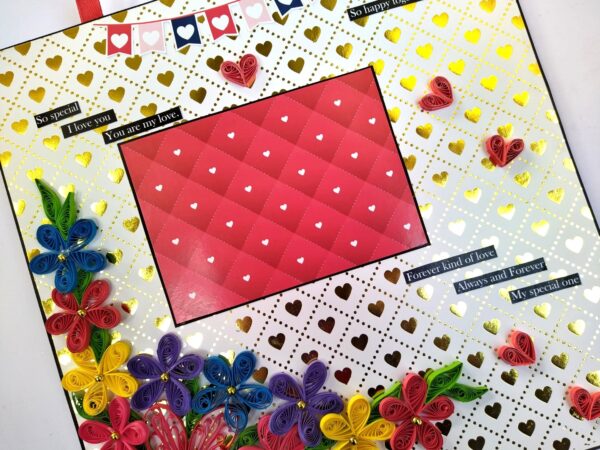 Handmade Love Valentines Mini Scrapbook Card image