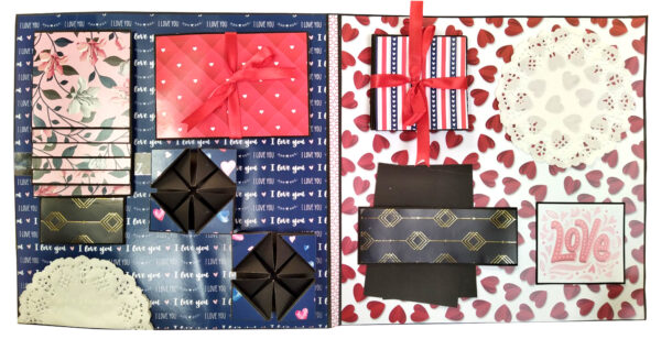 Handmade Love Valentines Mini Scrapbook Card image