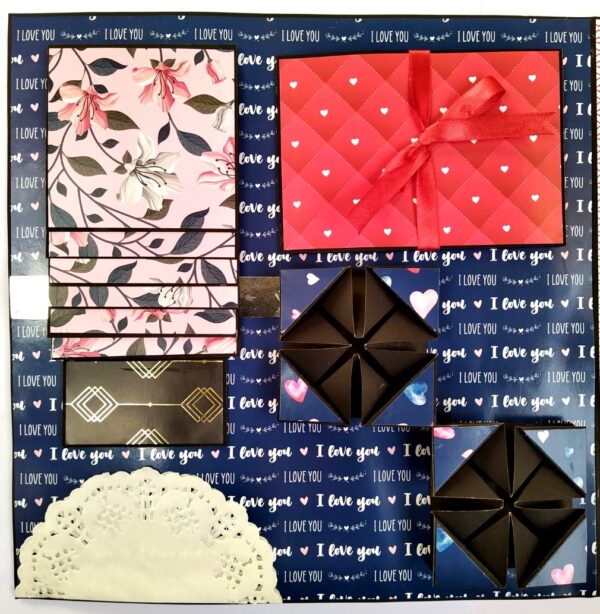 Handmade Love Valentines Mini Scrapbook Card image