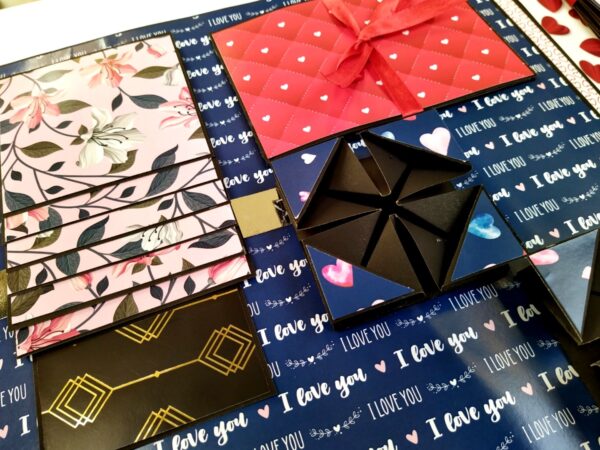 Handmade Love Valentines Mini Scrapbook Card image