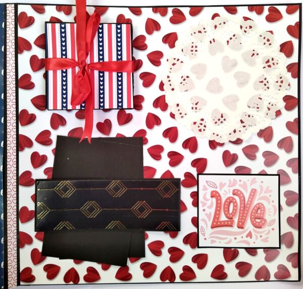 Handmade Love Valentines Mini Scrapbook Card image