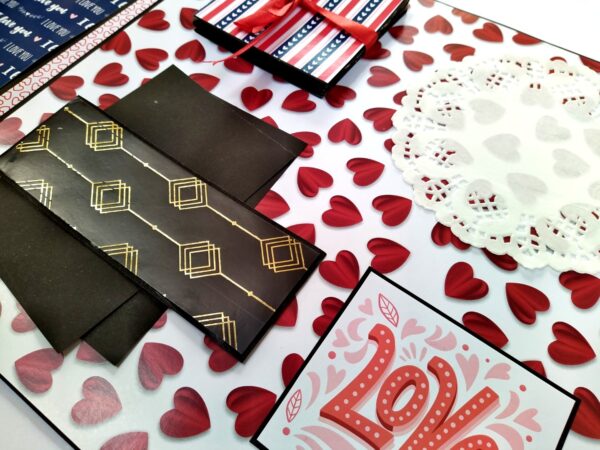 Handmade Love Valentines Mini Scrapbook Card image