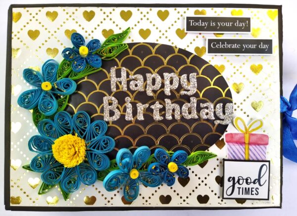 Sparkling Blue theme Birthday Scrapbook image