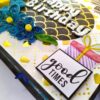 Sparkling Blue theme Birthday Scrapbook image