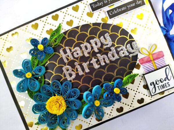 Sparkling Blue theme Birthday Scrapbook image