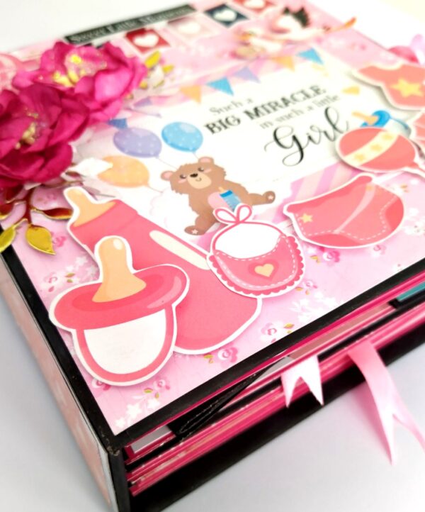 Sparkling Baby Girl Handmade Scrapbook Album image