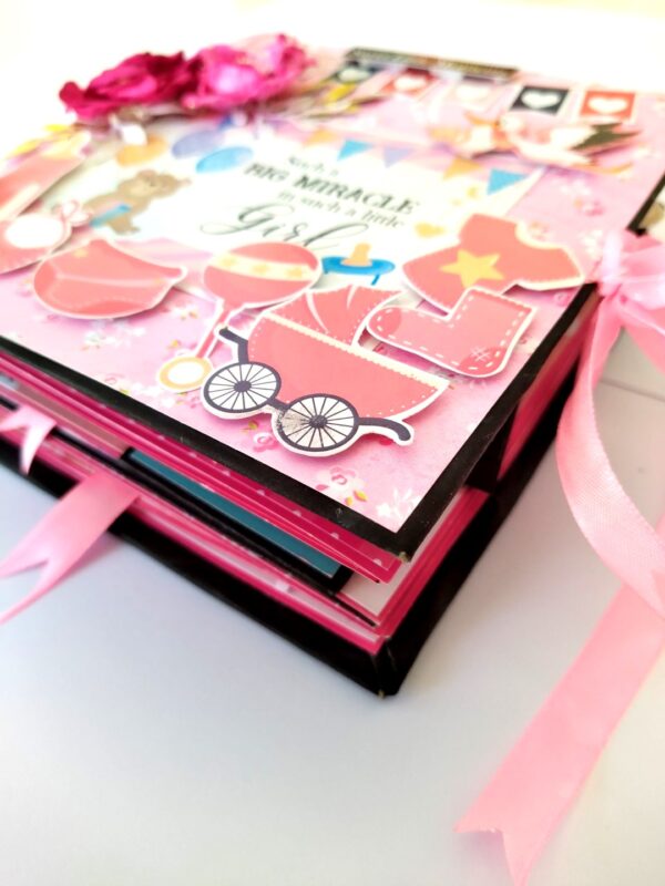 Sparkling Baby Girl Handmade Scrapbook Album image