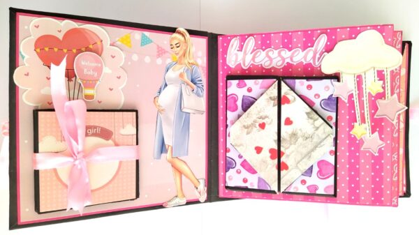 Sparkling Baby Girl Handmade Scrapbook Album image