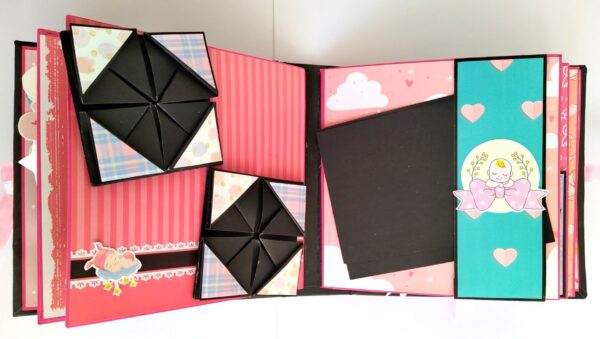Sparkling Baby Girl Handmade Scrapbook Album image