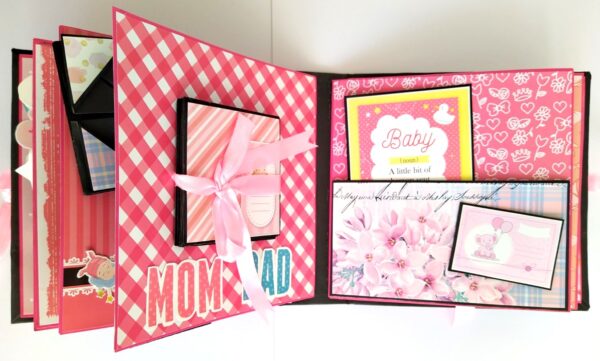 Sparkling Baby Girl Handmade Scrapbook Album image