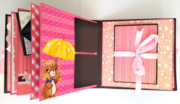 Sparkling Baby Girl Handmade Scrapbook Album image