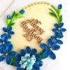 Sparkling Blue Quilled Flowers Birthday card image