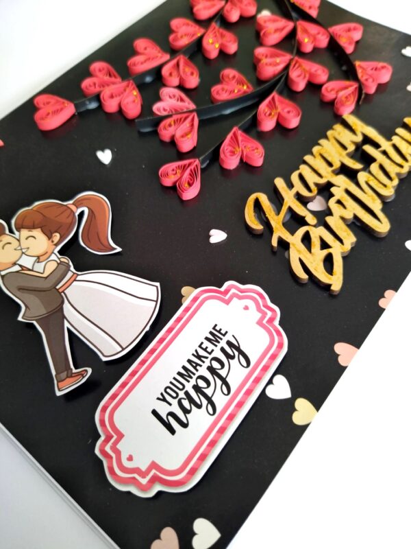 Tree of Hearts Birthday Greeting card image