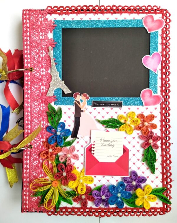 Too Much Love Handmade Quilled Scrapbook image