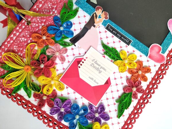 Too Much Love Handmade Quilled Scrapbook image
