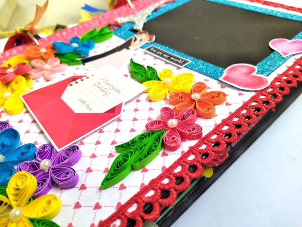 Too Much Love Handmade Quilled Scrapbook image