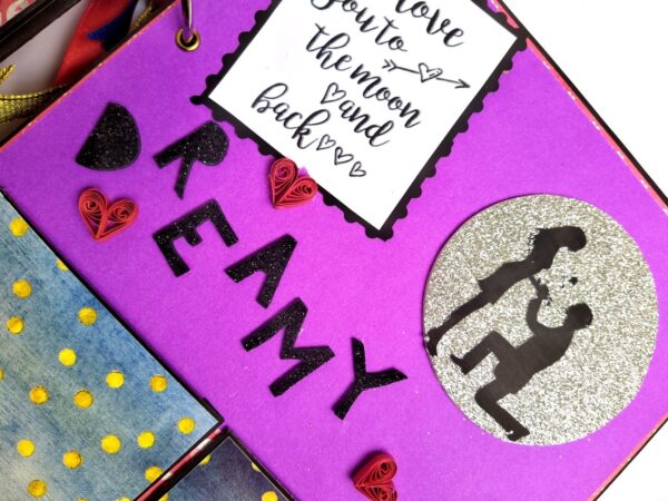 Too Much Love Handmade Quilled Scrapbook image
