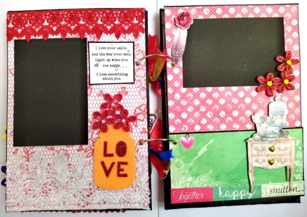 Too Much Love Handmade Quilled Scrapbook image