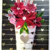 Sparkling Quilled Assorted Flowers Card - Reds image