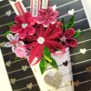 Sparkling Quilled Assorted Flowers Card - Reds image