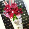 Sparkling Quilled Assorted Flowers Card - Reds image