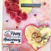 Quilled Roses Anniversary Card image