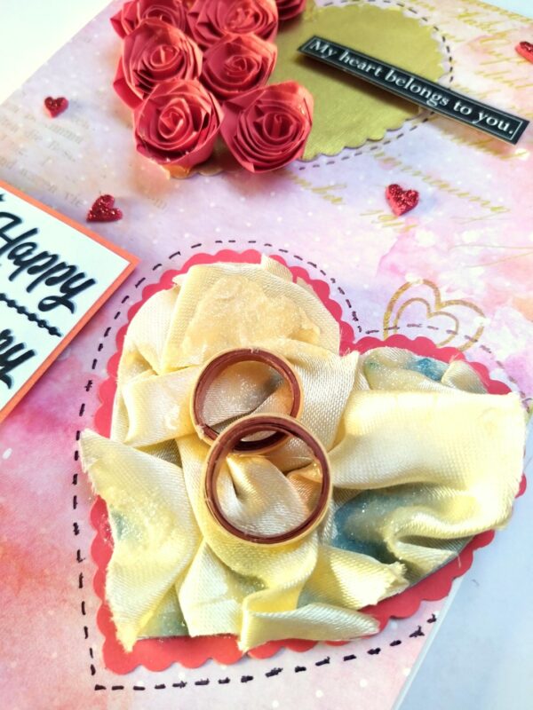 Quilled Roses Anniversary Card image