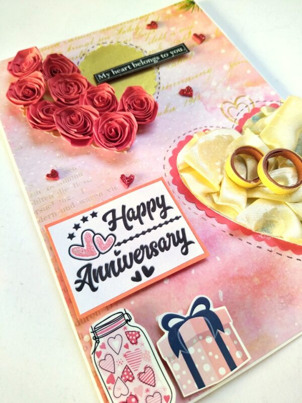 Quilled Roses Anniversary Card image