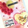 Quilled Roses Anniversary Card image
