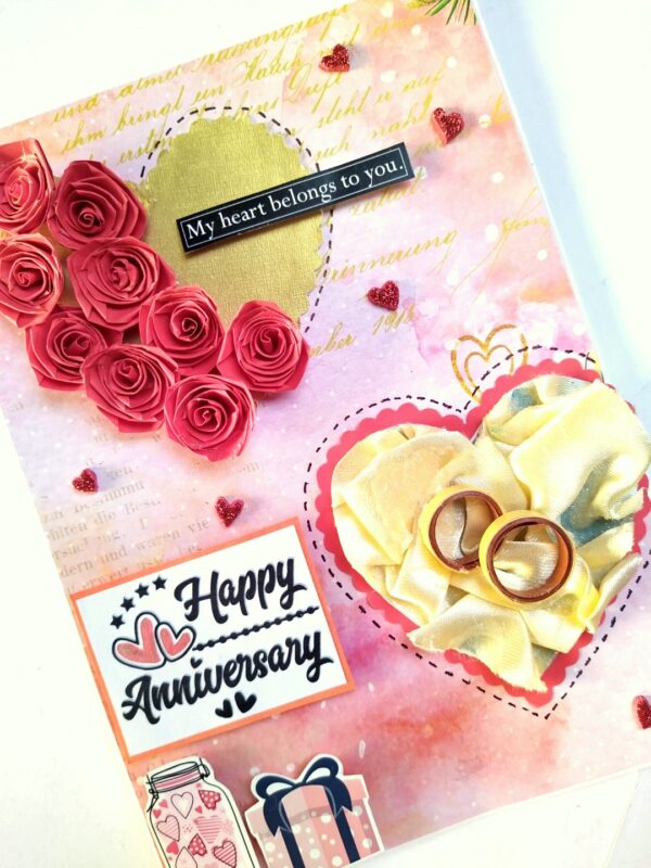 Quilled Roses Anniversary Card image
