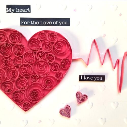 Quilled Heartbeat of Love Card