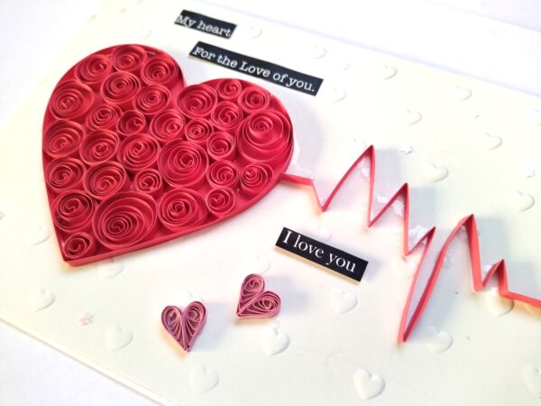 Quilled Heartbeat of Love Card