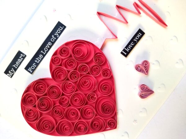 Quilled Heartbeat of Love Card