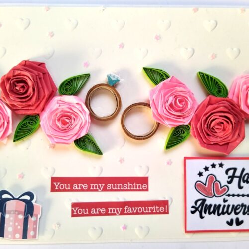 Anniversary Quilled Greeting card