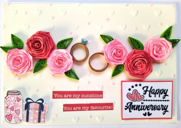 Anniversary Quilled Greeting card