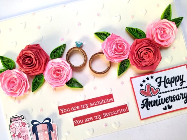 Anniversary Quilled Greeting card
