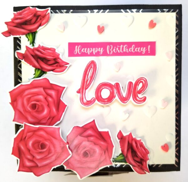 Mini Scrapbook In Explosion Box - Love Theme