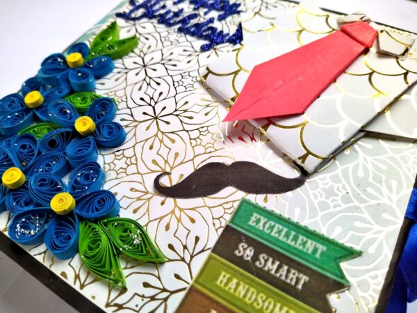 Quilled Male Theme Handmade Scrapbook
