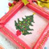 Embroidery Christmas tree card - NY26