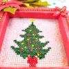Embroidery Christmas tree card - NY26