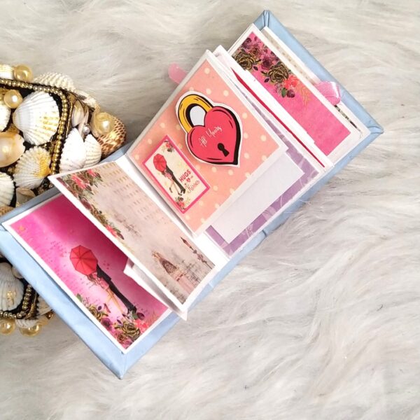 Seashell Box with cute mini scrapbook image Seashell Box with cute mini scrapbook image