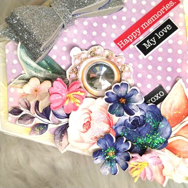 Diamond shaped Lights memories scrapbook