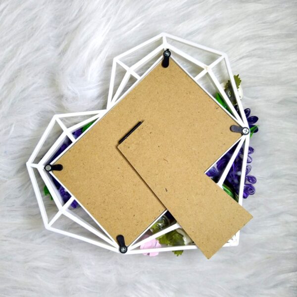 Quilled Heart Shaped Photo frame - Purple