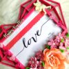 Quilled Heart Shaped Photo frame - Pink
