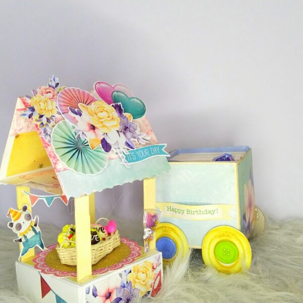 Handmade Birthday ice cream truck mini scrapbook