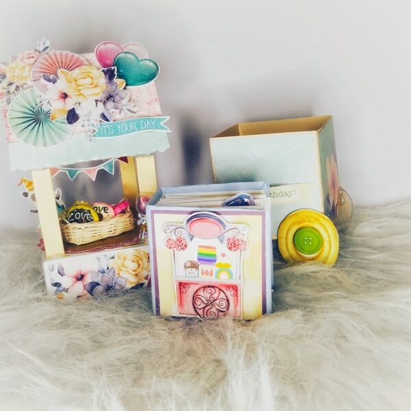 Handmade Birthday ice cream truck mini scrapbook